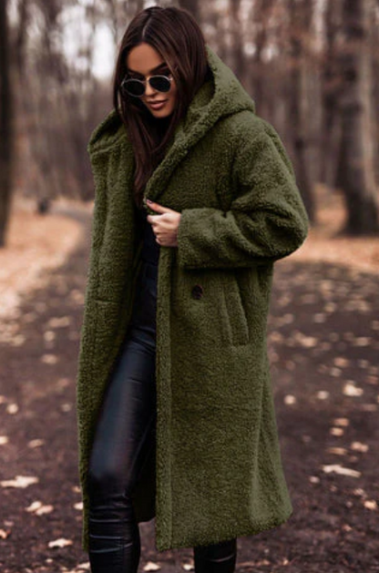 Laura - Long manteau chic Teddy Look