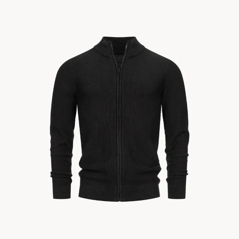 Pull moderne pour homme avec fermeture éclair confortable