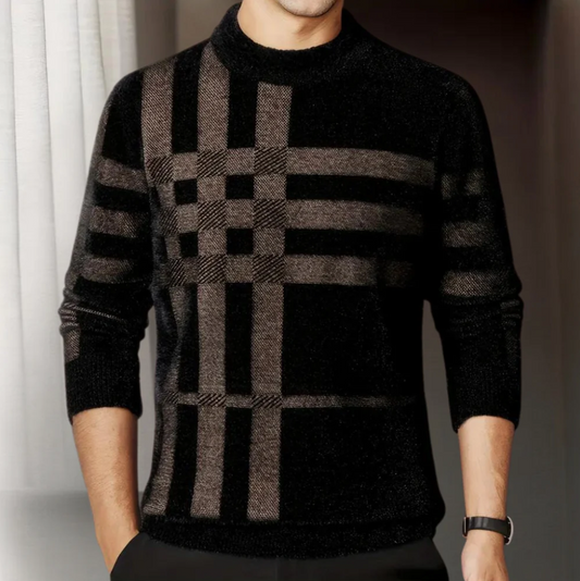 Bequemer Herren Pullover Dehnbar Strick - IdealeKleiden