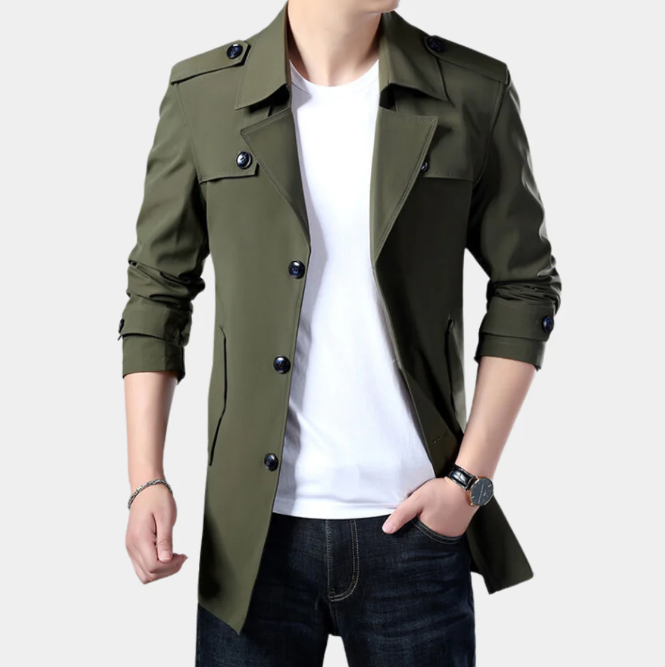 Trench-coat élégant pour homme moderne et classique