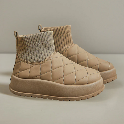Bottes de neige matelassées chaudes pour femme