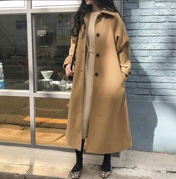 Manteau d'hiver long et chaud élégant pour femme