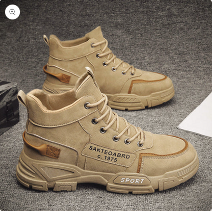 Bottes en cuir élégantes noires pour hommes