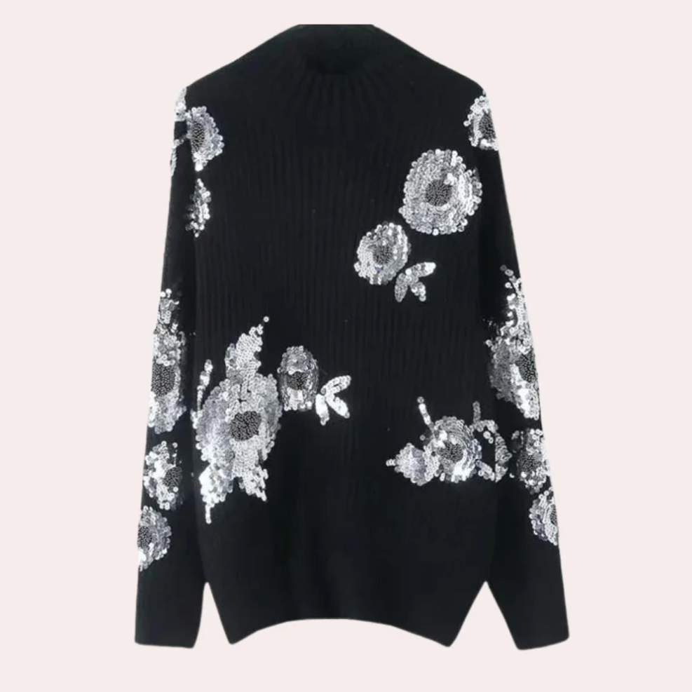 Pull glamour avec des paillettes pour femme