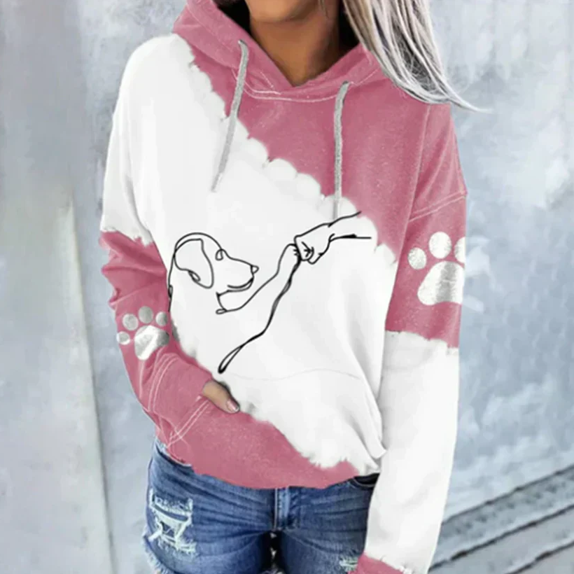Sweat à capuche pour femme motif chien amusant