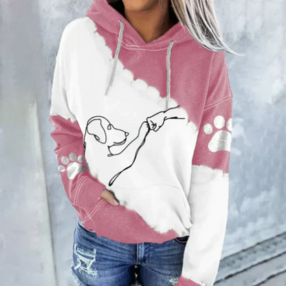 Sweat à capuche pour femme motif chien amusant