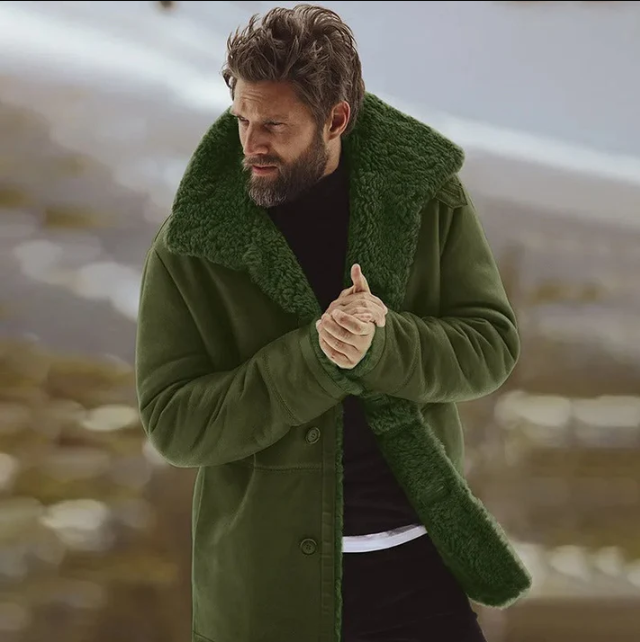 Manteau d'hiver avec col en fourrure Design de luxe