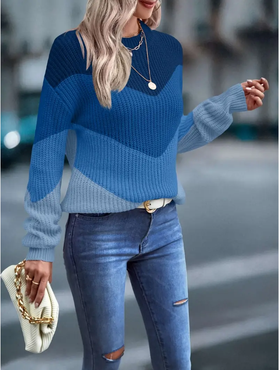 Pull tricoté à motifs élégant