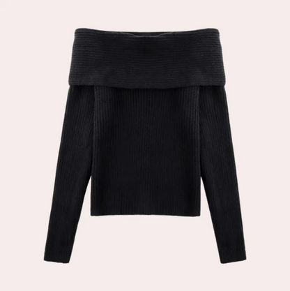 Pull Femme Épaules Dénudées Design Élégant
