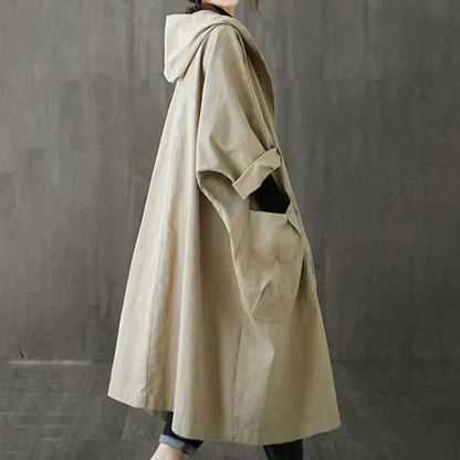 Grand trench-coat grande taille élégant