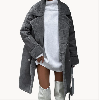 Manteau long et épais stylé pour femme