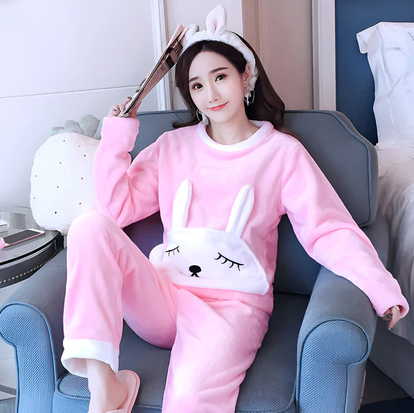 Ensemble de pyjama en polaire doux pour femme