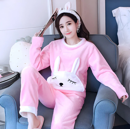 Ensemble de pyjama en polaire doux pour femme