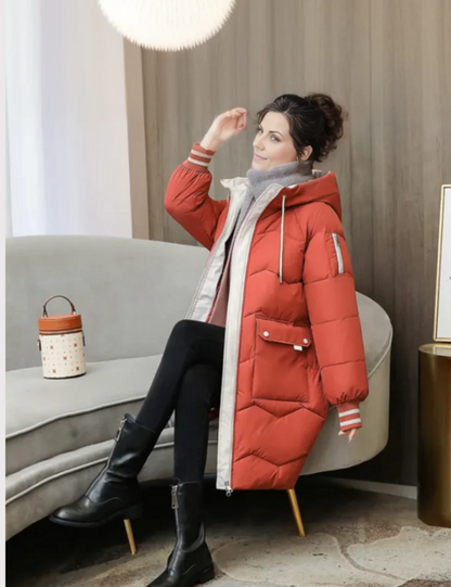 Parka d'hiver doublé chaud pour femme