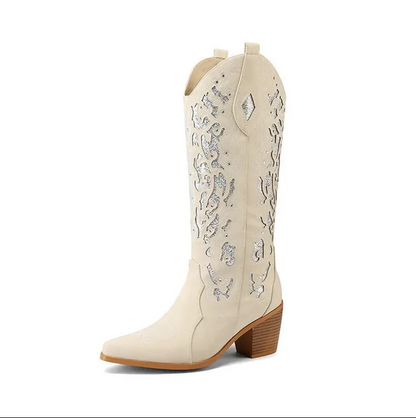 Bottes western femme élégantes brodées