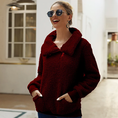 Pull décontracté femme chaud en tricot