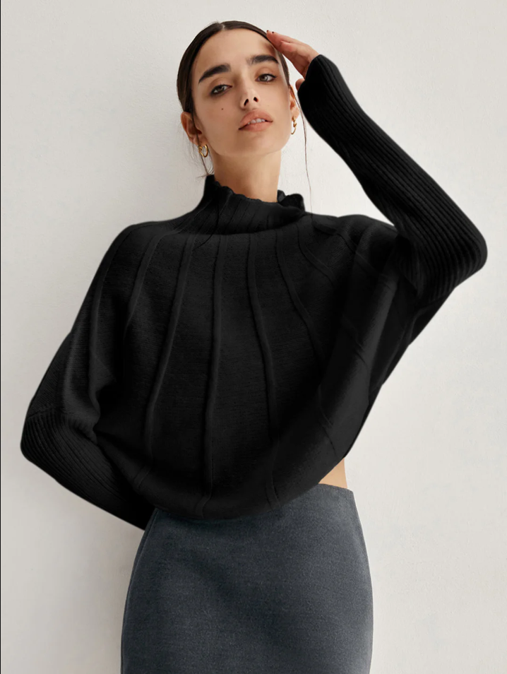 Pull roulé doux pour femme