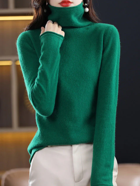Helena Pull col roulé élégant Pure Laine