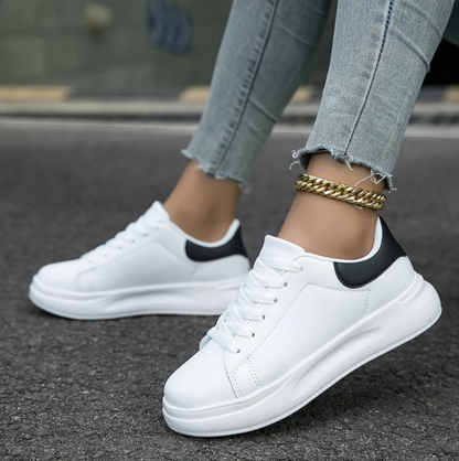 Chaussures à lacets élégantes pour femmes Blanc Classique