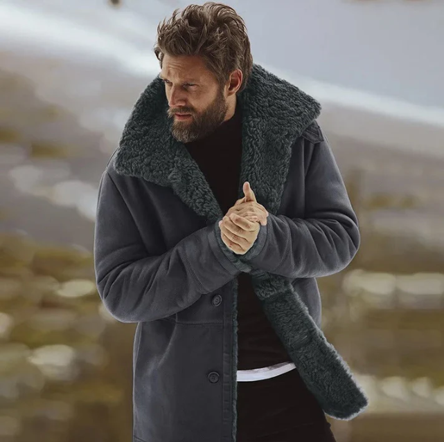 Manteau d'hiver avec col en fourrure Design de luxe