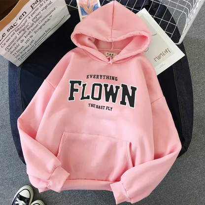 Sweat à capuche tendance imprimé pour femme