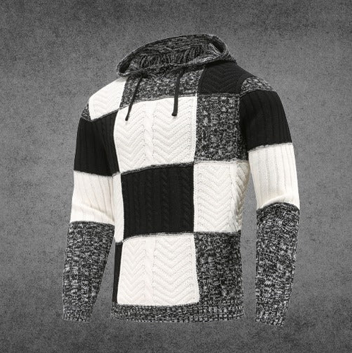 Hoodie élégant en laine pour homme au design moderne