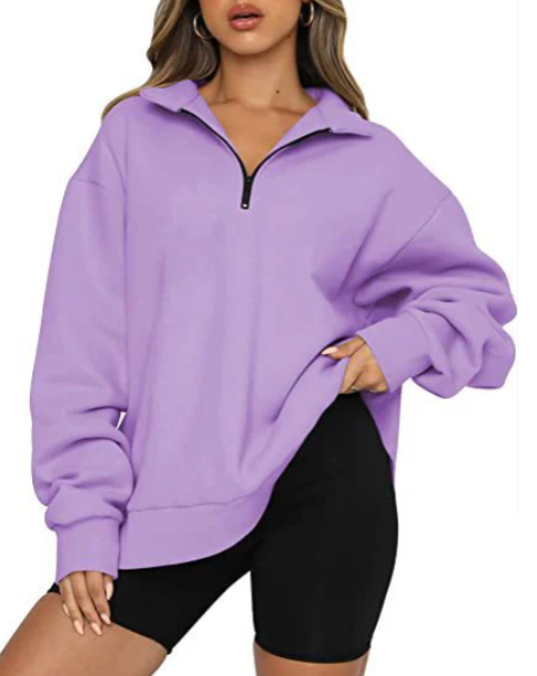 Sweat-shirt Femme Col Élégant