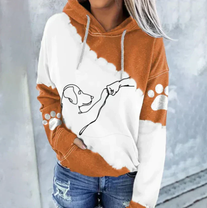 Sweat à capuche pour femme motif chien amusant
