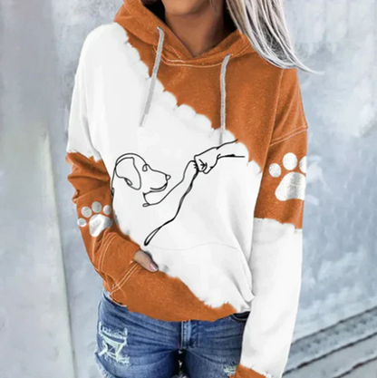 Sweat à capuche pour femme motif chien amusant