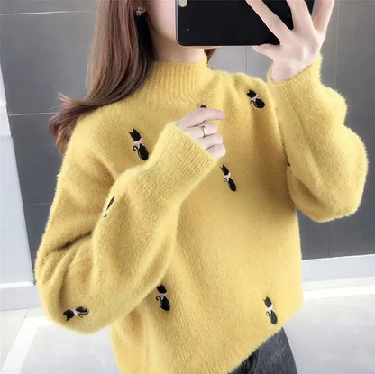 Pull Col Roulé Doux et Moelleux Femme