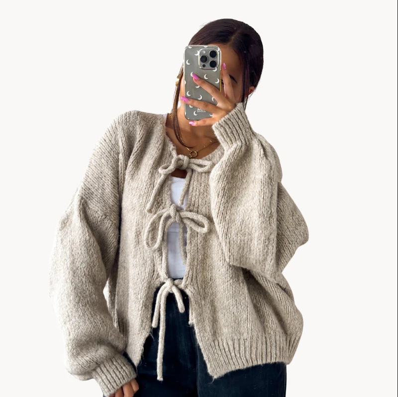 Weicher Damenpullover mit Knopf Vorne Elegant - IdealeKleiden