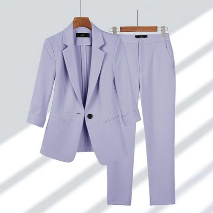 Ensemble tailleur femme élégant blazer pantalon
