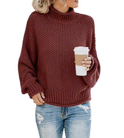 Pull col roulé femme Doux et chaud