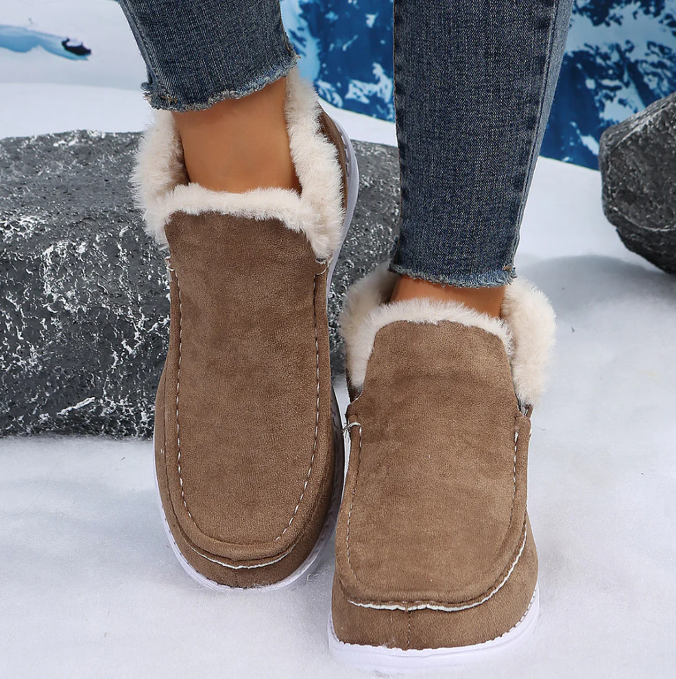 Bottes d'hiver souples femme chaudes et confortables