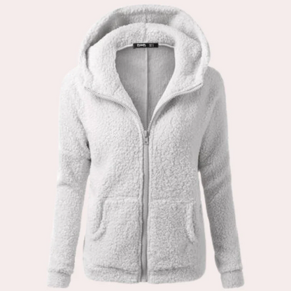 Manteau d'hiver long femme capuche boutons