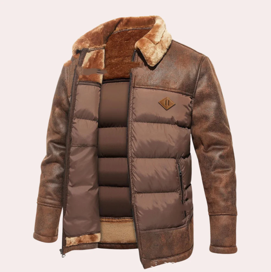 Kuschelige Herren Winterjacke Warm Isoliert - IdealeKleiden