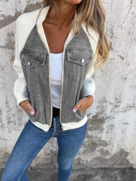 Veste en jean automnale moderne et élégante