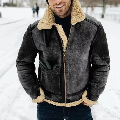 Veste homme robuste élégante aspect cuir