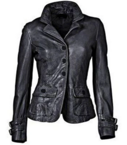 Veste en cuir élégante pour femme qualité luxe