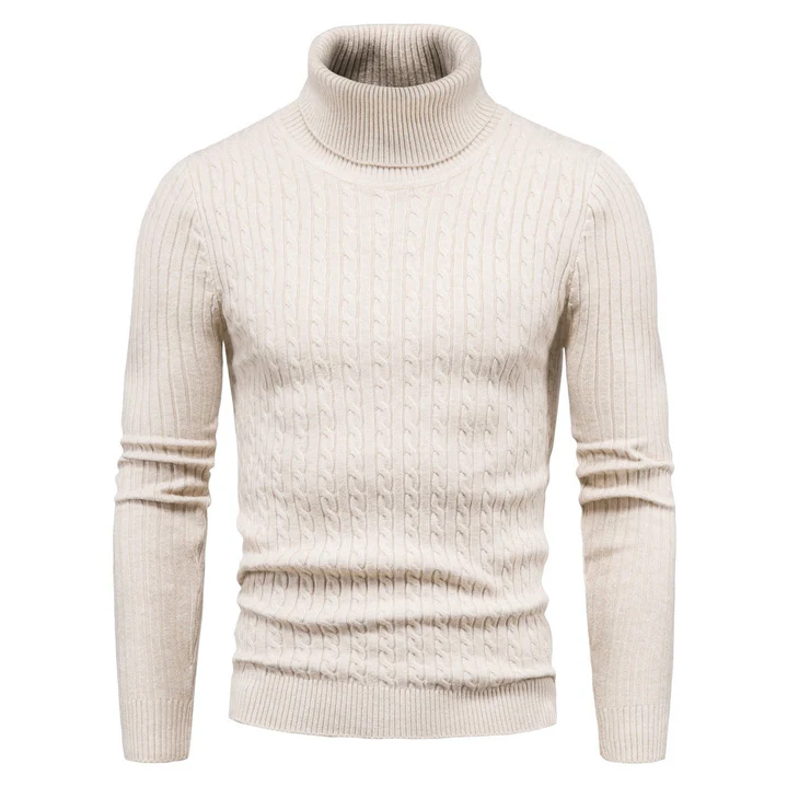 Col roulé homme marron café