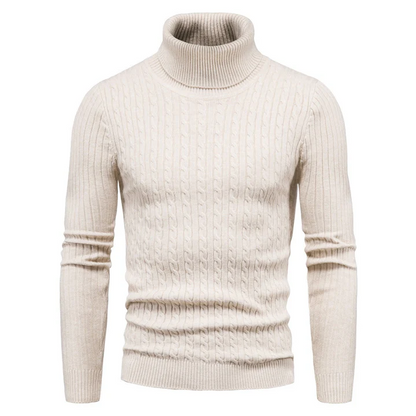 Col roulé homme marron café