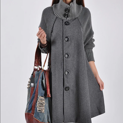 Manteau d'hiver femme Col roulé Style pull
