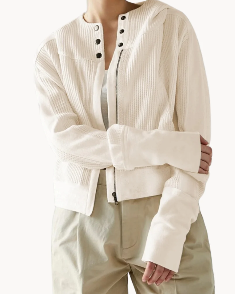 Manteau femme luxe doux style à volants