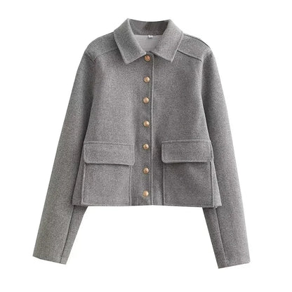 Veste courte femme Smart Casual Moderne Boutons