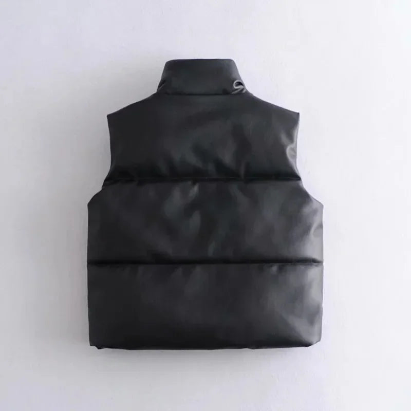 Damen Steppweste Hochkragen Eleganz - IdealeKleiden