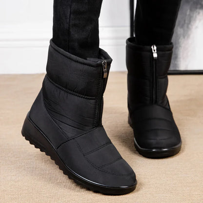 Bottines souples femme | Bottes d'hiver matelassées et imperméables