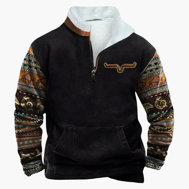 Pull de style western, look vintage