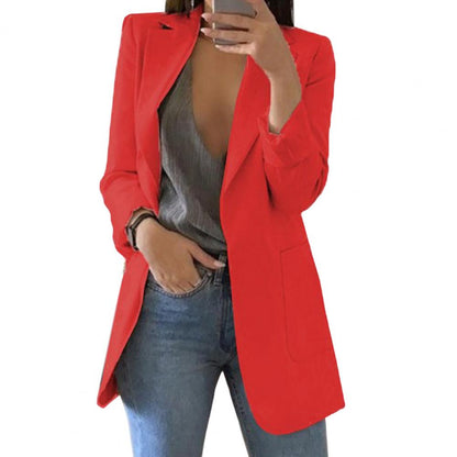 Blazer moderne femme longueur hanches grandes poches