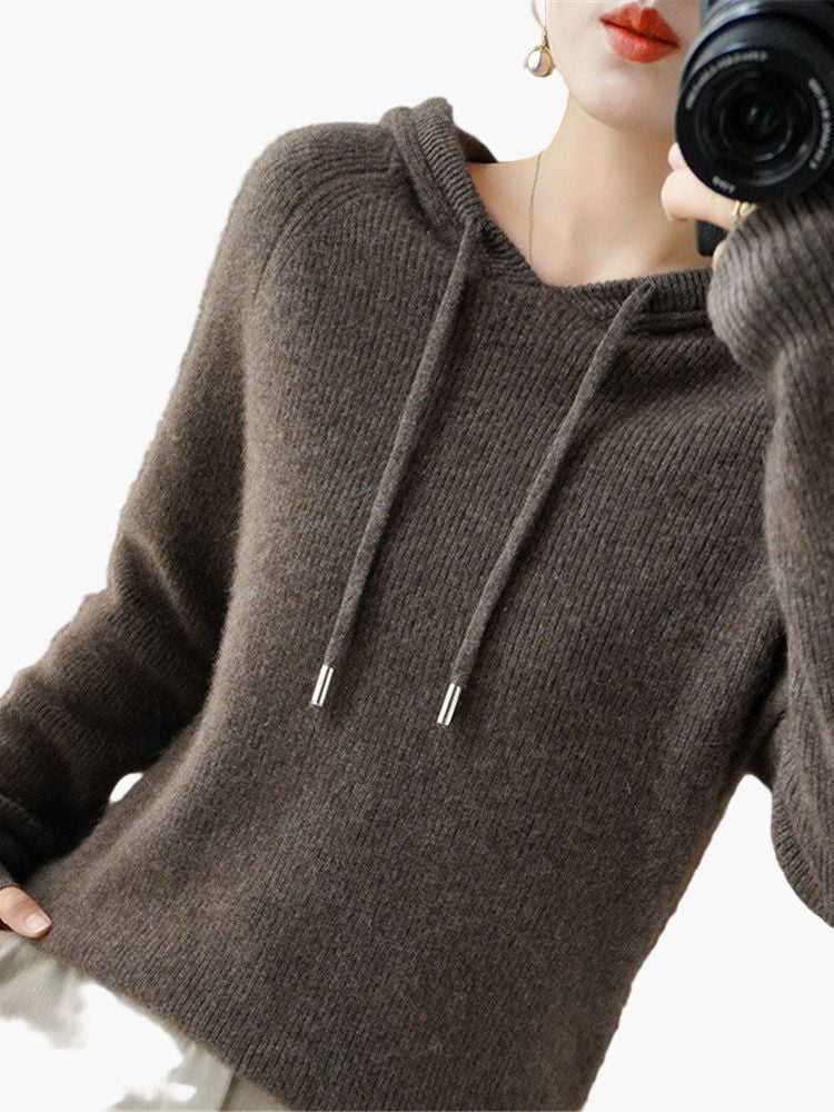 Cardigan doux à capuche - Sweat-shirt à capuche confortable pour femme