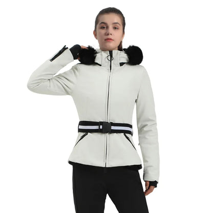 Veste de ski femme, motif hivernal, chaude